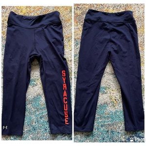 UNDER ARMOUR Women’s Navy Syracuse Athletic Leggings. Size S